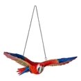 thumbnail image 1 of Estatua colgante Hi-Line Gift 87814-C en poliresina con forma de loro escarlata, 1 of 8