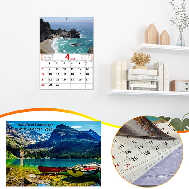 Hot6sl Liquidación de Ahorros de Verano Calendario de Empresas Minimalistas de Europa y Estados Unidos A3 para 2024, Fotos Menswear Diferentes