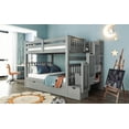 thumbnail image 2 of Full Over Full Bunk Bed with Shelves & 6 Storage Drawers - Gray, Maximize Space & Ensure Safety, 2 of 13