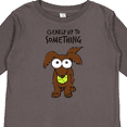 thumbnail image 4 of Inktastic Clearly Up To Something-long haired dachshund Boys or Girls Long Sleeve Toddler T-Shirt, 4 of 5