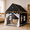 Black Mesh, Floor Mat, Fairy Lights, variant on Moncoland Kids Space Play Tent, Indoor Playhouse with Star Lights, Astronaut Pretend Play Tent with Side Door, Mesh Windows, PVC Frame, Floor Mat, Black Peach Skin Fabric, 47.2 x 40.9 x 50.8 in