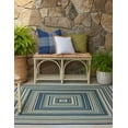 thumbnail image 3 of Rugs.com Baja Outdoor Collection Rug – 5 Ft Square Blue Medium Rug Perfect For Living Rooms, Kitchens, Entryways, 3 of 3