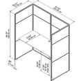 thumbnail image 6 of Pemberly Row 60W Cubicle Desk with 66H Closed Panels in White - Engineered Wood, 6 of 7