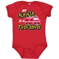 thumbnail image 3 of Inktastic My Auntie is a Firefighter with Fire Truck Boys or Girls Baby Bodysuit, 3 of 5