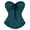 Blue, variant on Corset Belt for Women Vintage Floral Embroidery Patterns Bustier Bodysuit Lace Up Cosplay Boned Corset Belt Halloween Costumes Green