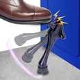 thumbnail image 2 of One Touch Kickdown Door Stopper, Door Holder, Heavy Duty Door Stops, Bottom of Door, Height-Adjustable Rubber Tips by HASHI (Black 4 inch x 1pack), 2 of 14
