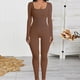 thumbnail image 1 of Mono De Yoga Trajes de ropa activa para mujer Mono de ropa deportiva con cuello cuadrado para deportes (marrón XL) Sywqhk Para Estrenar, 1 of 6