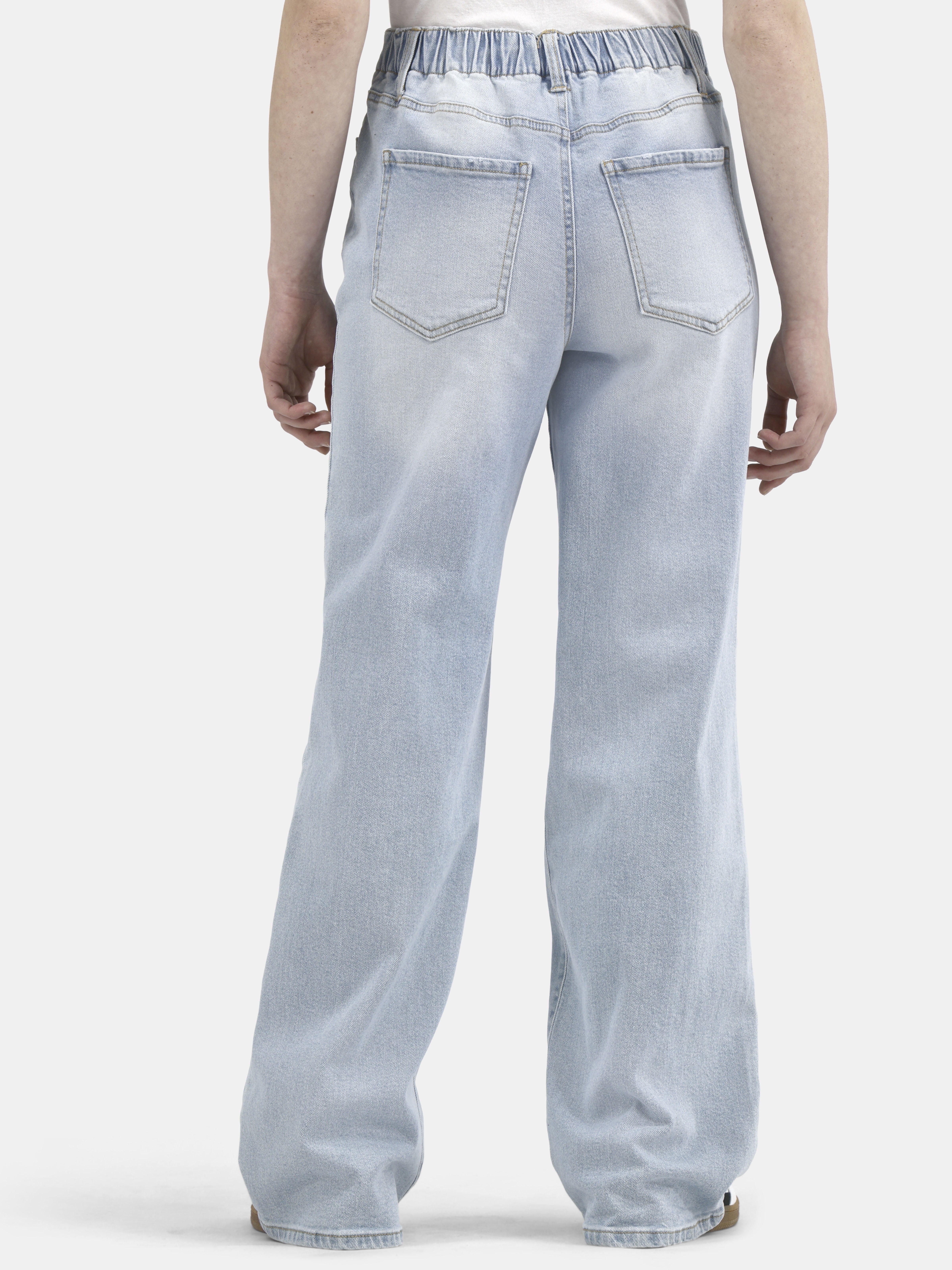 No Boundaries High Rise Baggy Wide Leg Jeans, 32" Inseam, Women's and Women's Plus Sizes XXS-4X