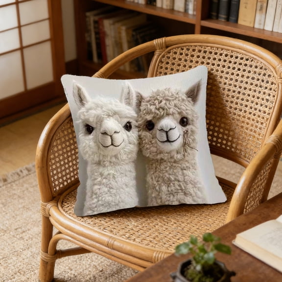 Rirozkan Spring Animal Pillow Cover, Cute Pet Pattern Cushion Case, Farmhouse Decor Throw Pillow, Soft Square 18x18 for Couch, Bed, Living Room, Easter Sofa Decor
