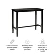 thumbnail image 3 of Linon Claridge 42" Wood Bar Height Pub Table in Black Finish, 3 of 14