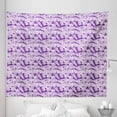 thumbnail image 1 of Tropical Tapestry, Summer Theme Exotic Leaves Monstera Palm Leaves Jungle Foliage Pattern, Fabric Wall Hanging Decor for Bedroom Living Room Dorm, 5 Sizes, Purple and Pale Mauve, by Ambesonne, 1 of 1