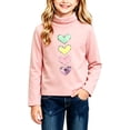 thumbnail image 2 of BLVB Girls Thermal Turtleneck Shirts Long Sleeve Fleece Undershirt Toddler Kids Winter Warm Base Layer Tops(Pink,9-10Years), 2 of 6
