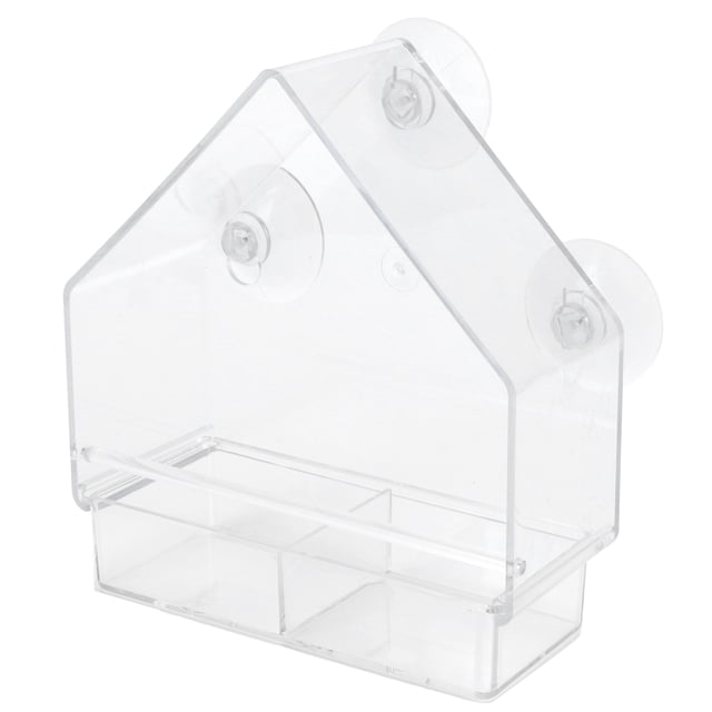Comedero para pájaros colgante Nikou para interior y exterior transparente herramienta de alimentación para pájaros pequeños