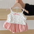 thumbnail image 4 of MEZZALL Baby Girls Summer Outfits 2PCS Sets Cute Sleeveless Printed Tops With Shorts Casual Toddler Clothes For Dailywear Leisure / 12-24 Months, 4 of 9