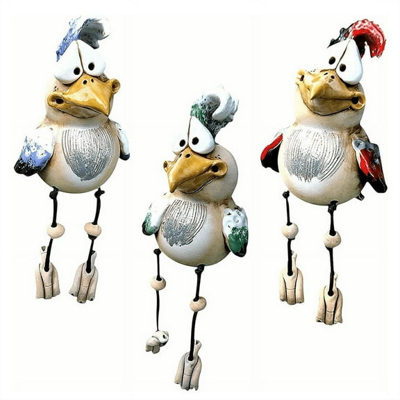 3PCS Funny Chicken Fence Decoration Statues Funny, Waterproof As a Gift for Children and Also Suitable fo