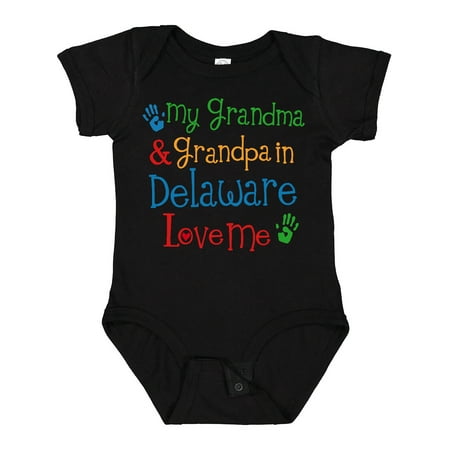 

Inktastic Delaware Grandma Grandpa Love Me Gift Baby Boy or Baby Girl Bodysuit