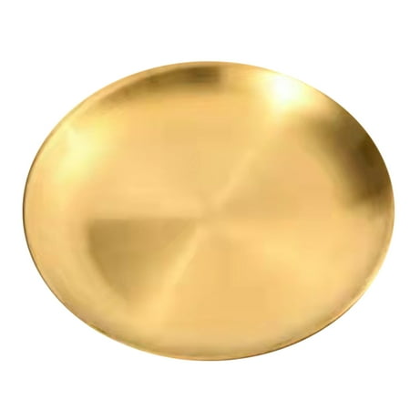 

Grandest Birch Dinner Plate Decorative Anti-rust 201 Stainless Steel Smooth Surface Western Food Tray Household Supplies Decorativ
