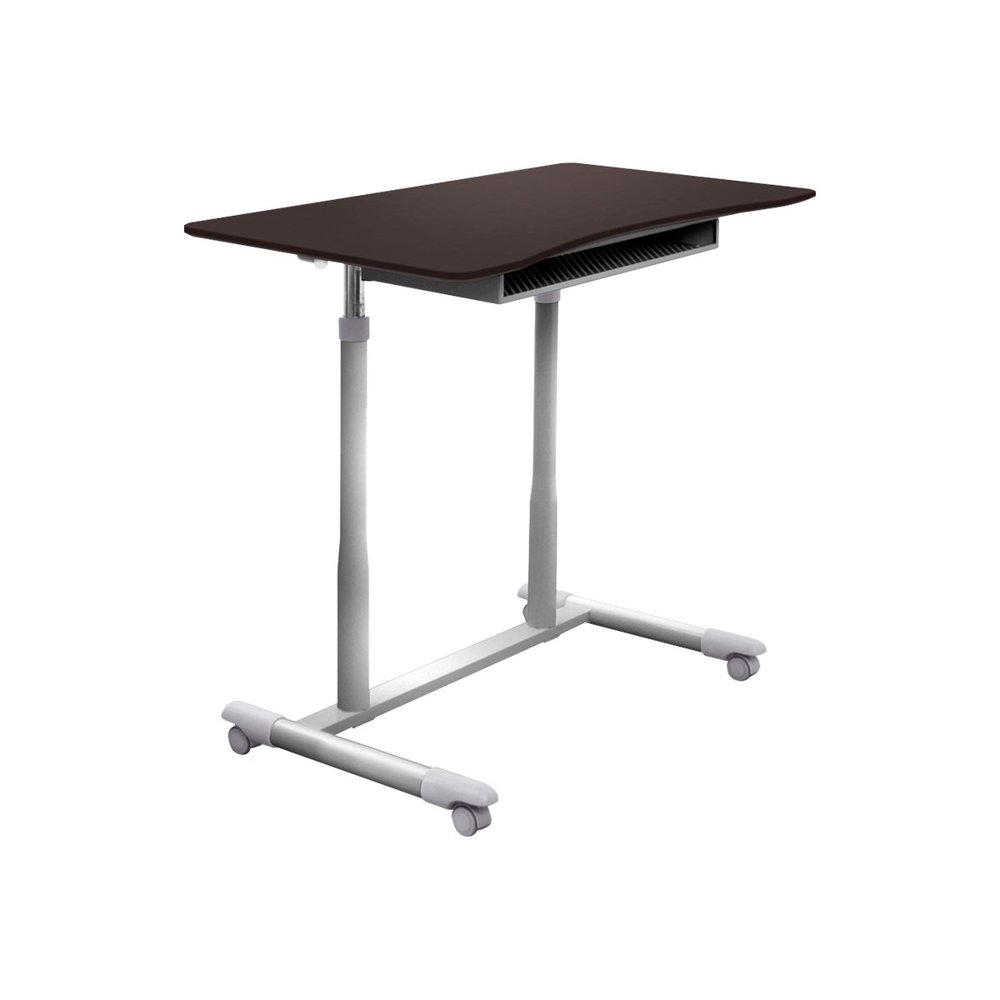 Unique 200 Series Sit/standing desk mobile rectangular espresso