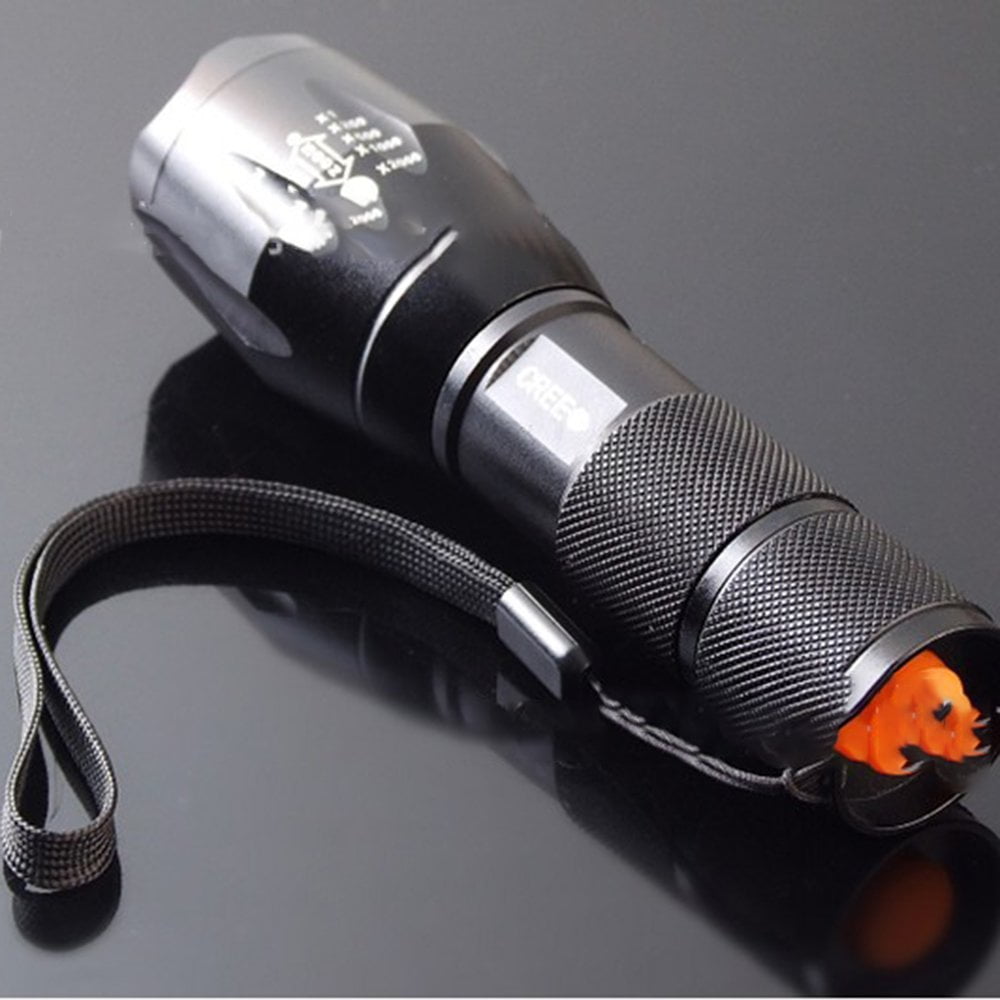 Telescopic LED Flashlight Rechargable Camping Flash Light Mini Zoomable
