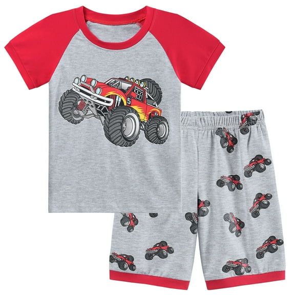 Little Hand Toddler Boys Pajamas Car Short Set Summer Sleepwear Cotton Pjs Size 3T