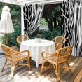 thumbnail image 4 of Outdoor Curtains for Patio Waterproof, Black White Striped Outdoor Privacy Panels Grommet, Farmhouse Stripes Modern Abstract Art Blackout Outside Curtains for Porch/Cabana 54"x108", 2 Panels, 4 of 8