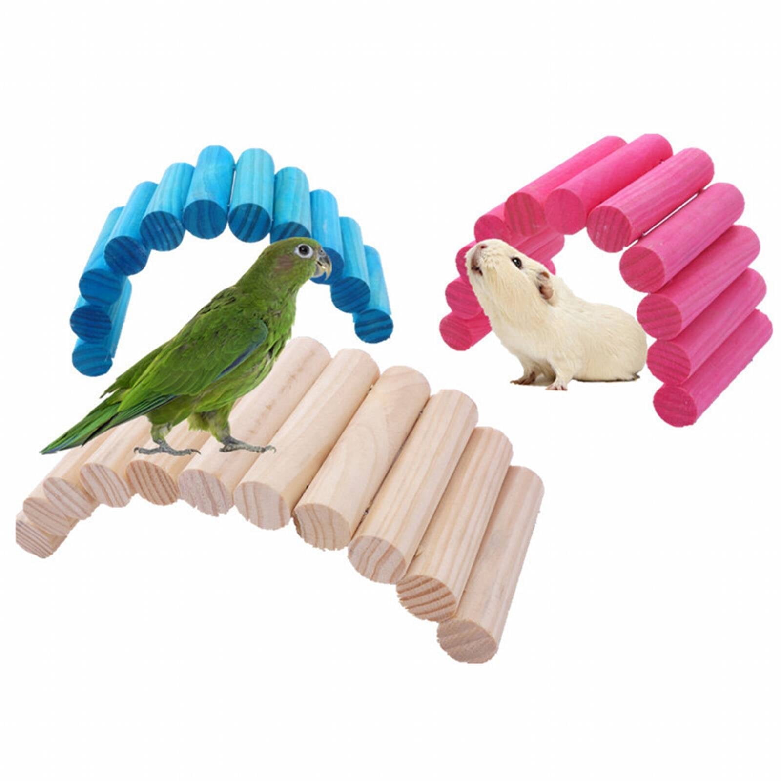 BESTSKY 2026 New Hamster Toys Bite-Resistant Toy Hamster House Safe Natural Material Hamster Climbing Toys Blue for Fun Climbing Chewing Exercise Cage Enrichment Stress Relief