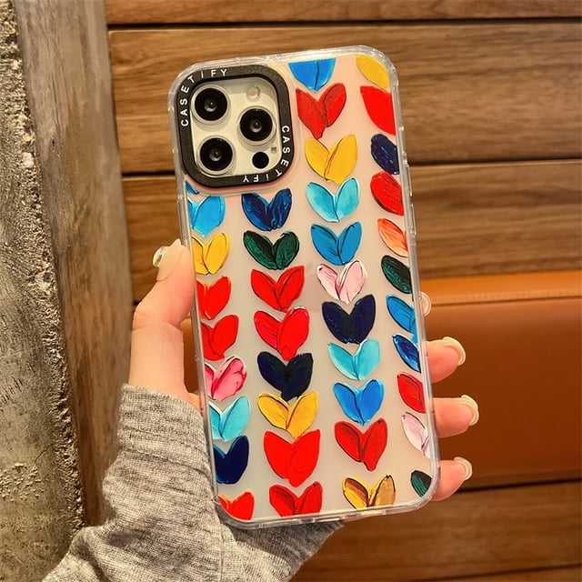 Casetifg Con Caja De Corazón Colorido Láser Funda Para Teléfono Compatible Con iPhone 14 11 13 12 Pro Max 14 Plus XR X XS Carcasa A Prueba De Golpes TPU Silicona Proteger Cubierta Gao Jiahui unisex