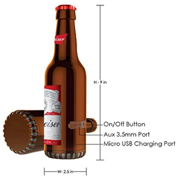 Budweiser Bluetooth Bottle Speaker Authentic Design Wireless