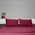 thumbnail image 3 of Egyptian Cotton Sheet Set | Sheet Set Twin XL Size | 4 Piece Sheet Set | Bed Sheet Set | Wrinkle & Fade Resistant | Burgundy Sheet Set | 600 TC 15 Inch Dp Comfy Bedding Set !!, 3 of 6