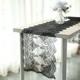 thumbnail image 4 of Efavormart 15"x117" Black Premium Lace Table Runner Vintage Classy Rustic Runner Decor With Scalloped Frill Edges, 4 of 10