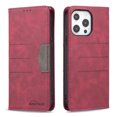 thumbnail image 2 of iPhone 13 Pro Max Wallet Case, PU Leather Flip Kickstand Magnetic with Card Holder Shockproof Soft TPU Protective Cover, Red, 2 of 6