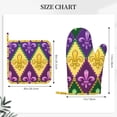 thumbnail image 4 of Disketp Mardi Gras4 Oven Mitts And Potholders Bbq Gloves-Oven Mitts And Pot Holders With Recycled Infill Silicone Non-Slip Cooking Gloves For Cooking Baking Grilling, 4 of 9