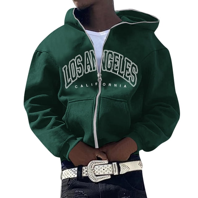 WILLBEST Sudaderas para Hombre, Suéter con Capucha para Hombre y Mujer, Estilo Europeo y con Personalidad, Bordado, Informal, Estilo Hop, Cárdigan, Abrigo Superior Chica