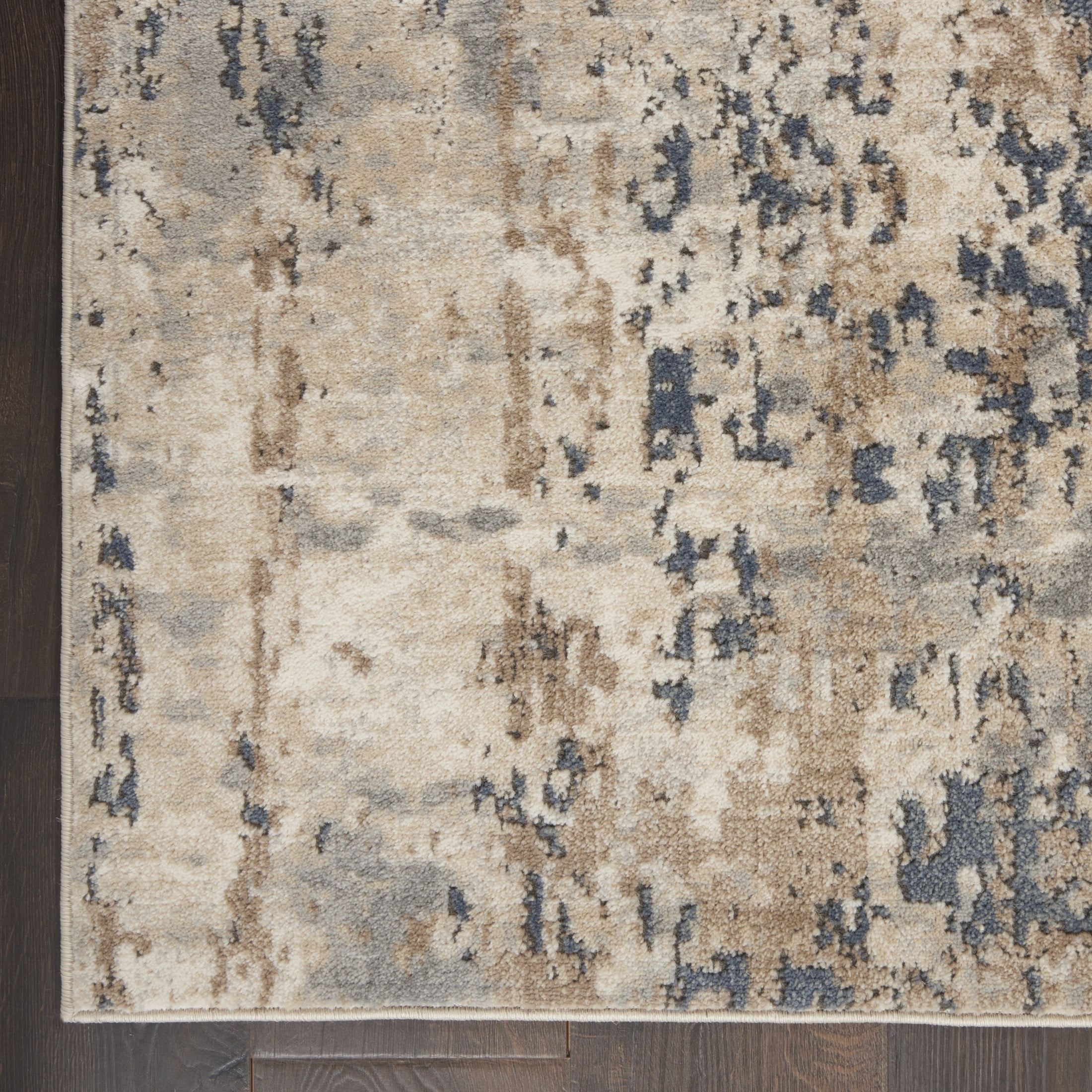 Nourison Concerto Rustic Beige/Grey 6'7" x 9'6" Area Rug, (7x10)