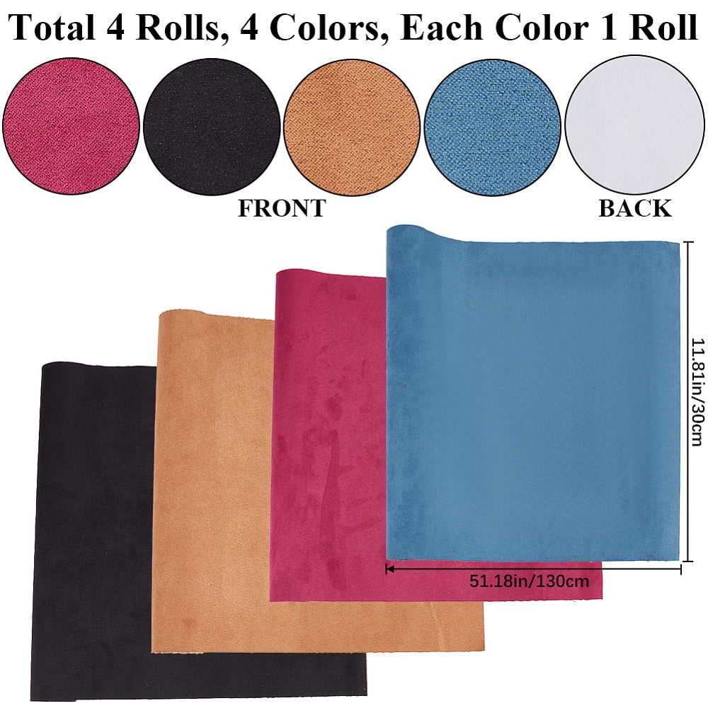 4 Colors 51.2 x 11.8 Book Cloth Cover Suede Fabric Surface Paper Backed Bookbinding Bookcloth Red Black Hardcober Textbook Book Binding
