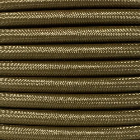 Elastic Shock Cord - 2.5mm - Made in The USA (Coyote Brown, 3/8in x 50ft)