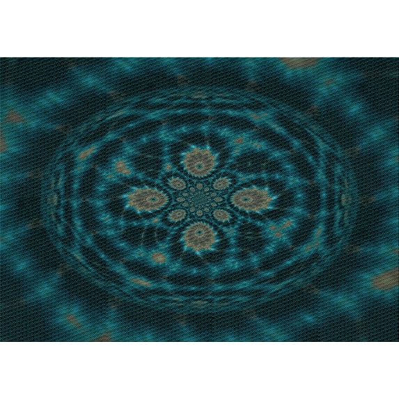 Ahgly Company Machine Washable Indoor Rectangle Transitional Teal Green Area Rugs, 8' x 12'