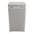 thumbnail image 3 of Furniture of America Azur Outdoor Aluminum & Wicker Outdoor Trash Can in Gray, 3 of 11