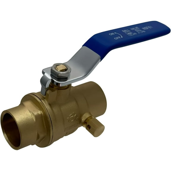 2 Pcs XFITTING 3/4 Inch SWEAT BALL VALVE WITH DRAIN