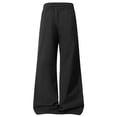 thumbnail image 6 of Hurxie Mens Baggy Sweatpants Casual Pants Elastic Drawstring Waist with Pockets Loose Fit Wide Leg Joggers Black,5XL, 6 of 7