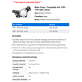 thumbnail image 2 of Water Pump - Compatible with 1989 - 1995 GMC Jimmy 1990 1991 1992 1993 1994, 2 of 2