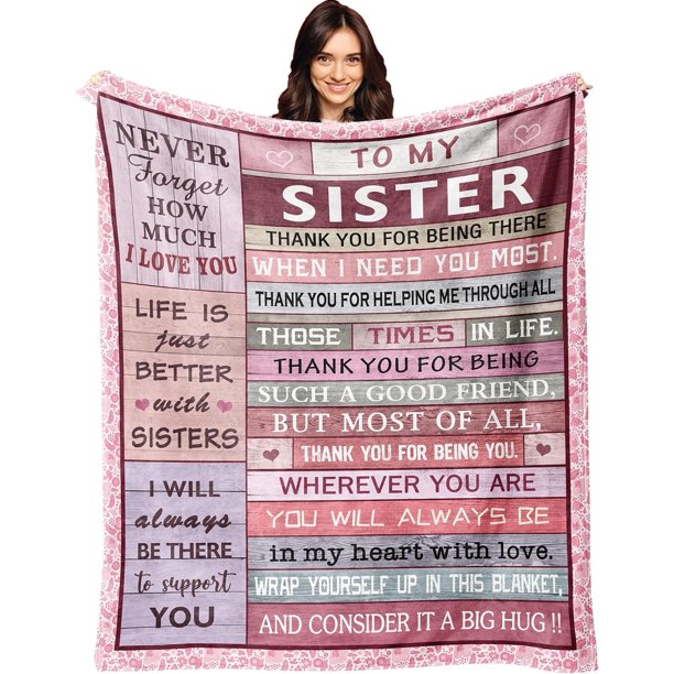 LHSHID Sister Gifts Blanket Sister Birthday Gifts from Sister Sister Gift from Sister Gifts for Sister Big Sister Gifts Birthday Gifts for Sister Big Sister Gifts for Little Girl Blanket 30x40in