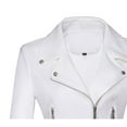 thumbnail image 5 of Efsteb Womens Stylish Fashion Leather Jacket Long Sleeved Button Lapel Elegant Versatile Outwear Fashionable Comfortable Coat White XXL, 5 of 5