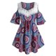 thumbnail image 1 of Talla grande Bohemio Bohemio Sombrero abierto Guipure Insertar Blusa Rosegal Blusas Tallas Grandes, 1 of 5