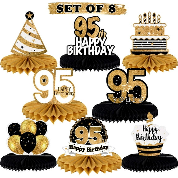 Happy 95th Birthday Honeycomb Centerpieces Cheers to 95th Birthday 95 Years Old