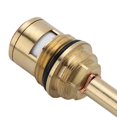thumbnail image 6 of Brass Ceramic Stem Disc Cartridges Faucet Valves Replacement, Wear Resistant Quarter Turn 20 Tooth Thread G3/4" for Hot Cold Water, Kitchen Taps Red Clockwise, 6 of 8