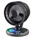 thumbnail image 2 of RKSTN portable fan Small Desktop Fan, 3-speed Strong Airflow, Quiet Small Desktop Fan, Can Be Timed, Changeable-color Light, For Home Office And Bedroom Interior, 2 of 8