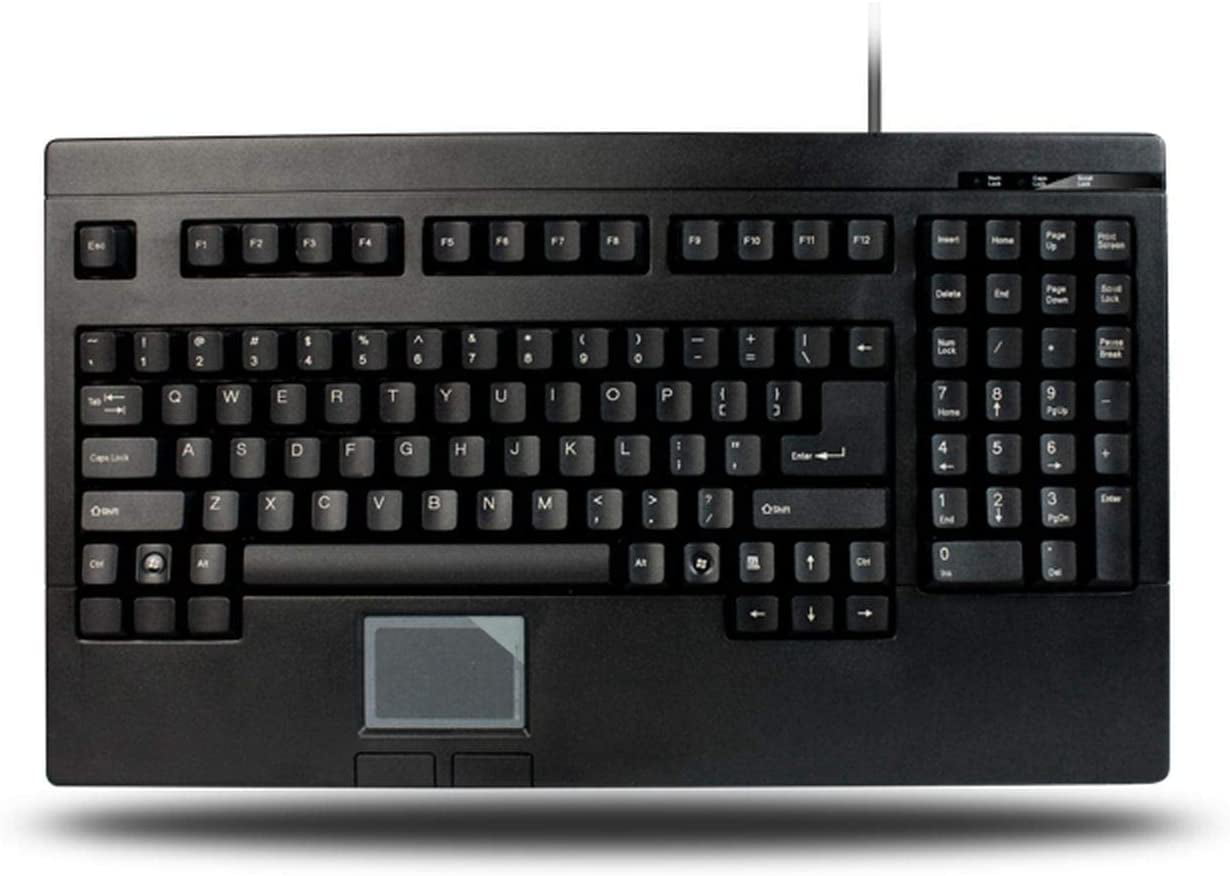 Adesso Compact 1U Design 2-Button Touchpad Keyboard for Windows 