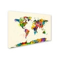 thumbnail image 2 of Trademark Fine Art "Map of the World Watercolor II" Canvas Art by Michael Tompsett, 2 of 3