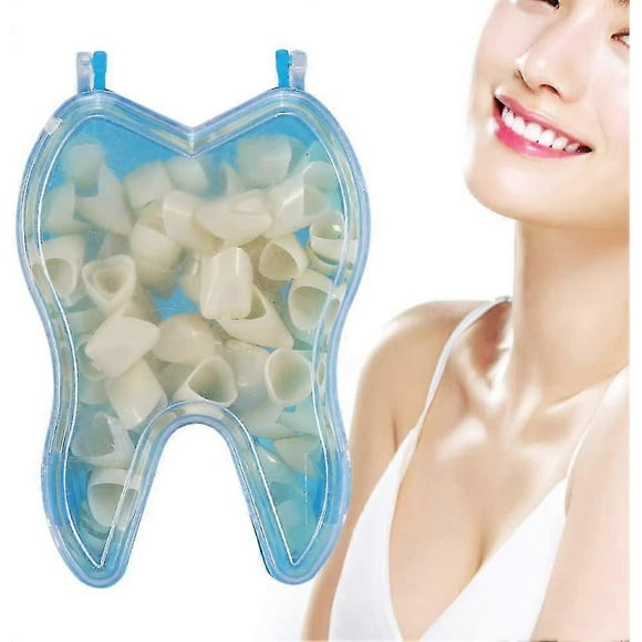 50 crowns, 2 different temporary resistant crowns (front + back)